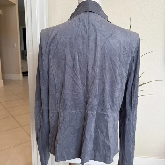 Bagatelle Draped Blue Women's Blazer - Picture 4 of 10